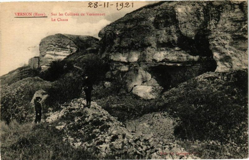 Carte postale ancienne Vernon - Sur les Collines de Vernonnet - Le Chaos à Vernon
