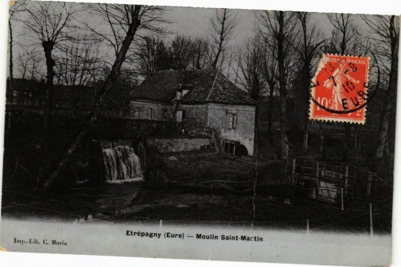 Carte postale ancienne Etrepagny - Moulin Saint-Martin à Étrépagny