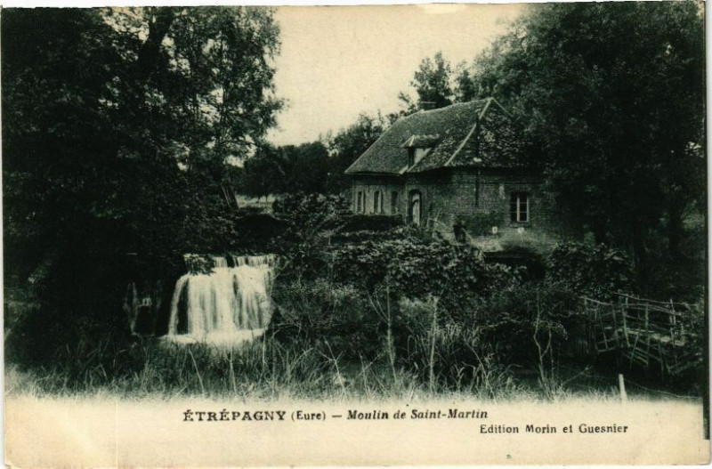 Carte postale ancienne Etrepagny - Moulin a Saint-Martin à Étrépagny