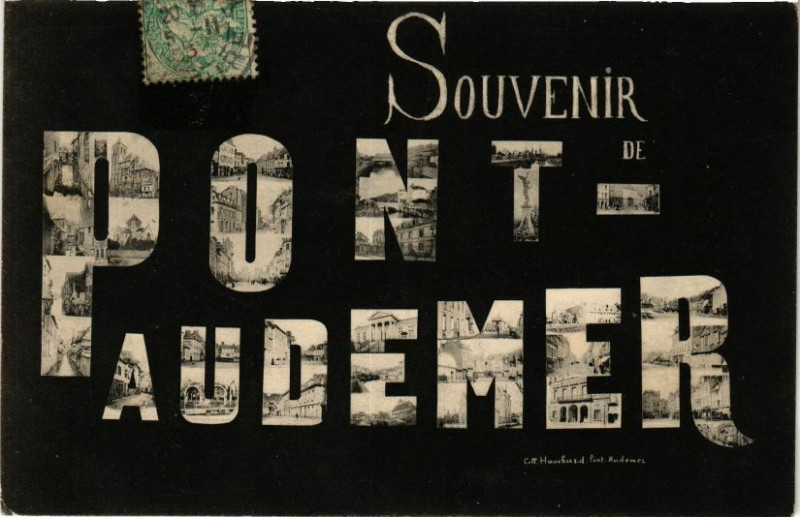Carte postale ancienne Souvenir de Pont-Audemer à Pont-Audemer