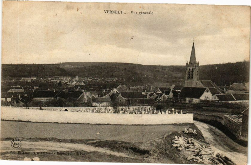 Carte postale ancienne Verneuil - Vue générale