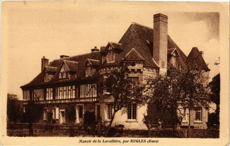 Carte postale ancienne Mancir de la Lavalliere par Rugles à Rugles