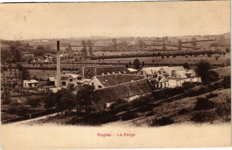 Carte postale ancienne Rugles - La Forge à Rugles