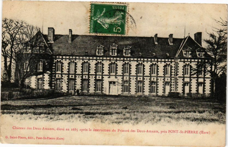 Carte postale ancienne Chateau des Deux-Amants élevé en 1685 aprés la destruction du ...