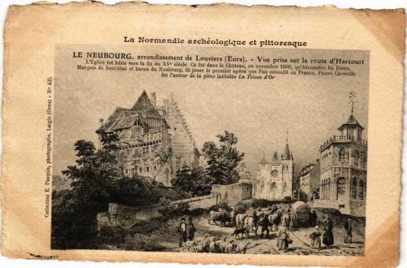 Carte postale ancienne La Normandie archéologique et Pittoresque - Le Neubourg .. au Neubourg