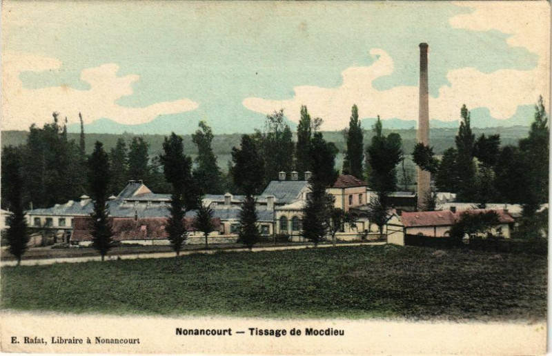 Carte postale ancienne Nonancourt - Tissage de Mocdieu à Nonancourt