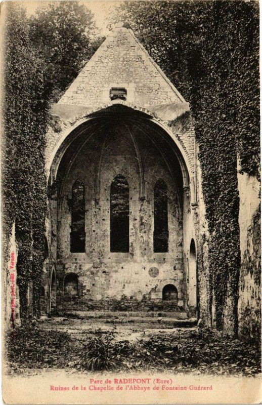 Carte postale ancienne Parc de Radepont - Ruines de la Chapele de l'Abbaye .. à Radepont