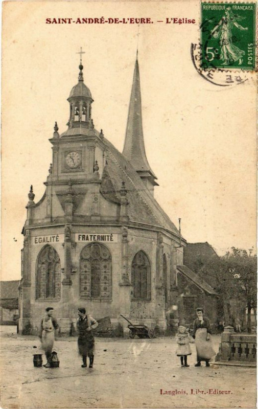 Carte postale ancienne Saint-Andre-de-l'Eure - L'Eglise à Saint-André-de-l'Eure
