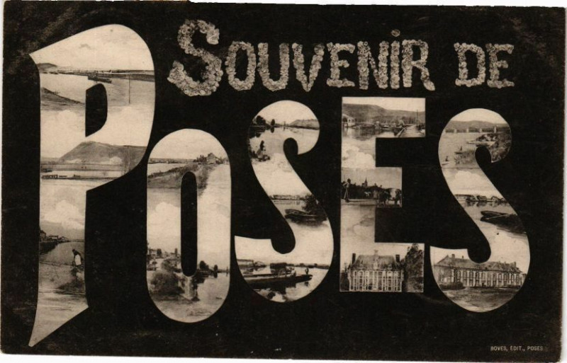 Carte postale ancienne Souvenir de Poses à Poses
