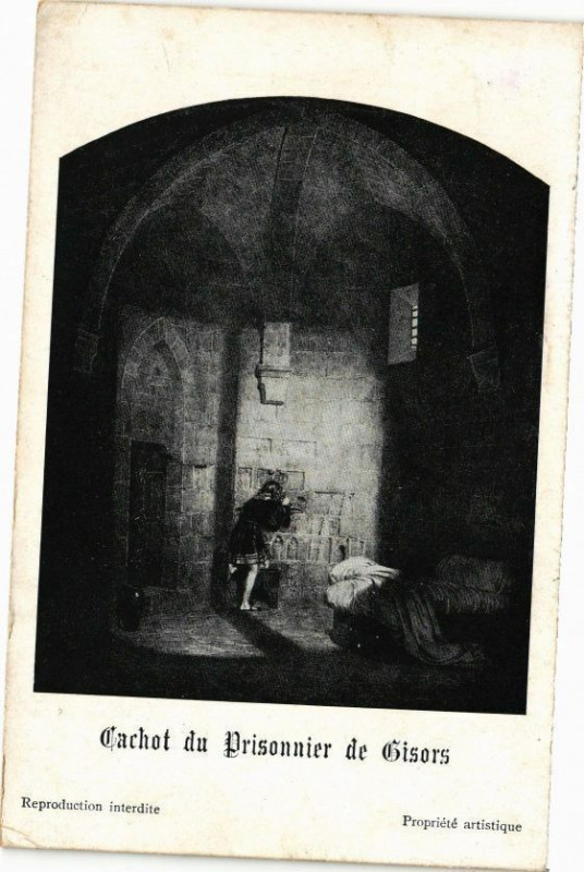 Carte postale ancienne Cachot du Prisonnier de Gisors à Gisors