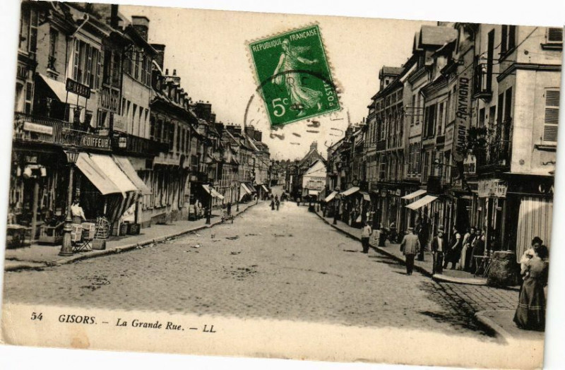 Carte postale ancienne Gisors - La Grande Rue à Gisors