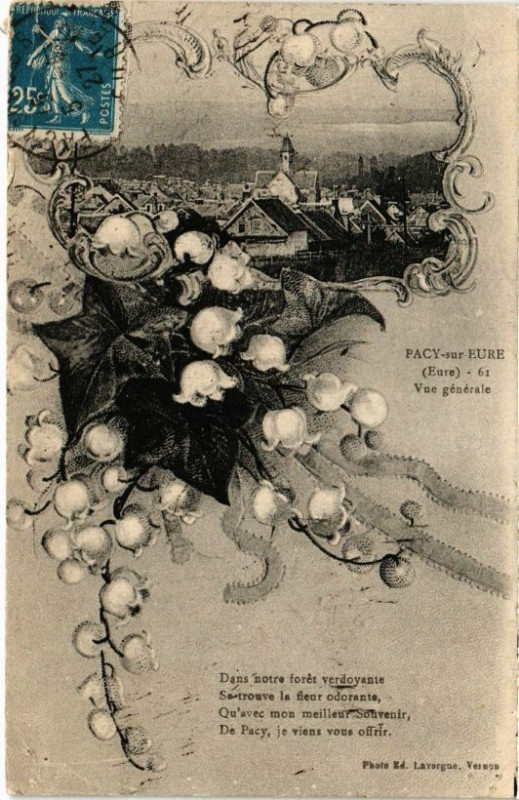 Carte postale ancienne Pacy-sur-Eure - Vue générale à Pacy-sur-Eure