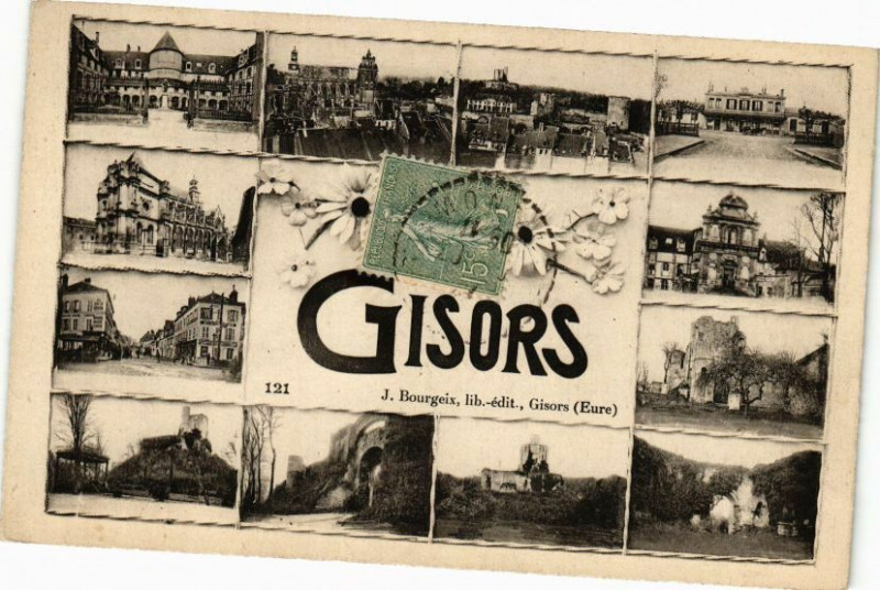 Carte postale ancienne Gisors - J.Bourgeix lib édit Gisors à Gisors