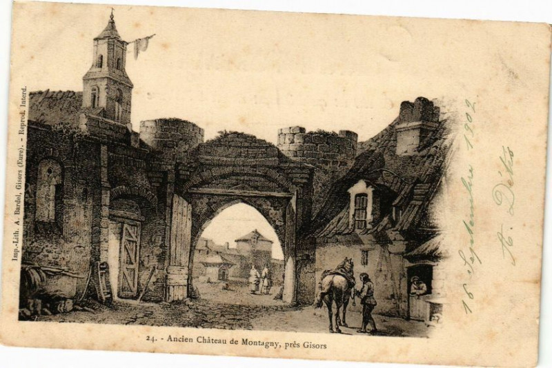 Carte postale ancienne Ancien Chateau de Montagny pres Gisors à Gisors