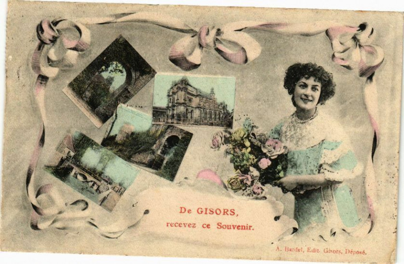 Carte postale ancienne De Grisors recevez ce Souvenir
