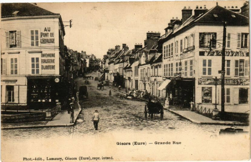 Carte postale ancienne Gisors - Grande-Rue à Gisors