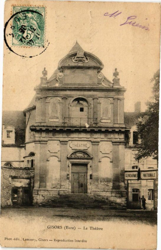 Carte postale ancienne Gisors - Le Théatre à Gisors