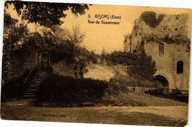 Carte postale ancienne Gisors - Tour du Gouverneur à Gisors