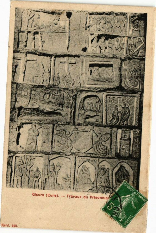 Carte postale ancienne Gisors - Travaux du Prissonniere à Gisors