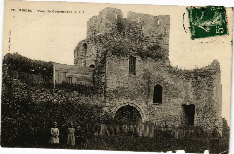 Carte postale ancienne Gisors - Tour du Gouverneur à Gisors