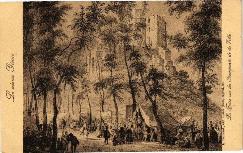 Carte postale ancienne Le vieux Gisors - La Foite sur les Remparts de la Ville à Gisors