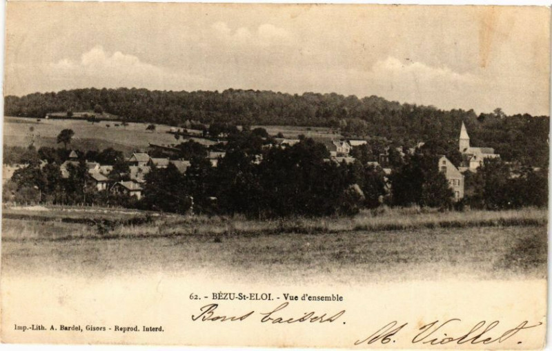 Carte postale ancienne Bézu - Saint-Elol - Vue d'ensemble