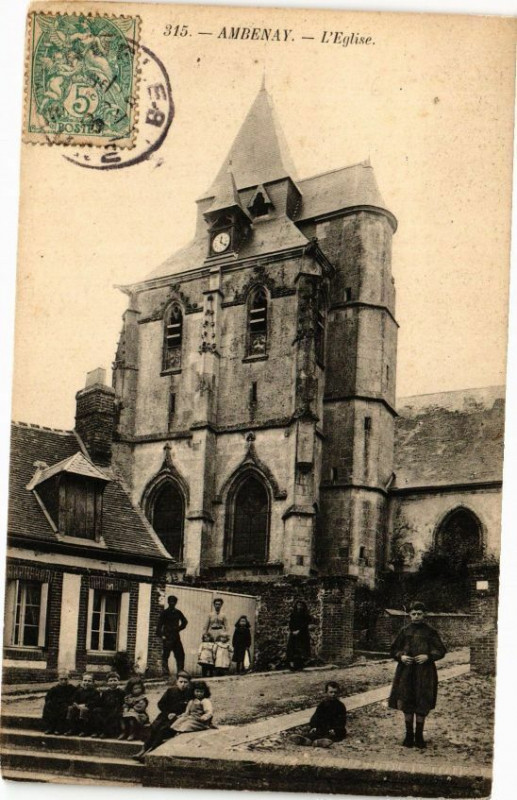 Carte postale ancienne Ambenay - L'Eglise à Ambenay