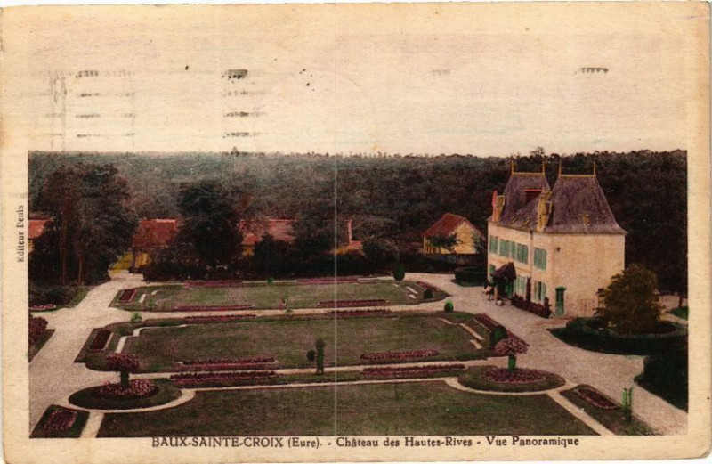 Carte postale ancienne Baux-Sainte-Croix - Chateau des Hautes-Rives - Vue Panoramique