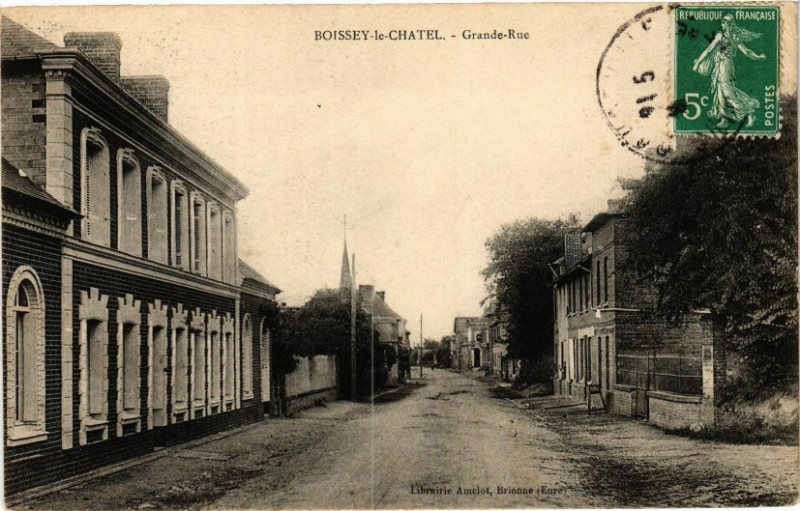 Carte postale ancienne Boissey-le-Chatel - Grande-Rue à Boissey-le-Châtel
