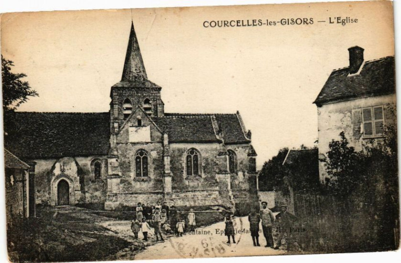 Carte postale ancienne Conurcelles-les-Gisors - L'Eglise à Gisors