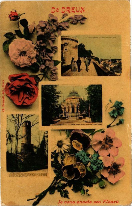 Carte postale ancienne De Dreux - Je vous envoie ces Fleurs