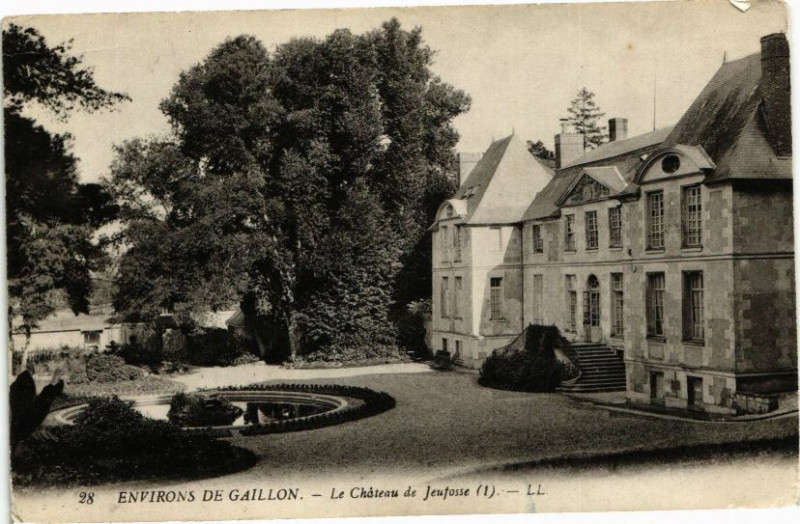 Carte postale ancienne Environs de Gaillon - Le Chateau de Jeufosse à Gaillon