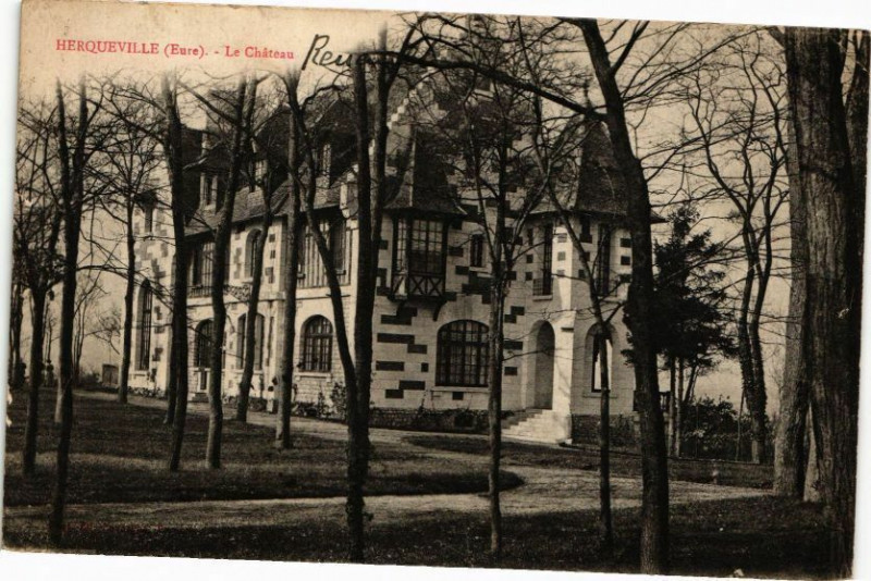 Carte postale ancienne Herqueville - Le Chateau à Herqueville