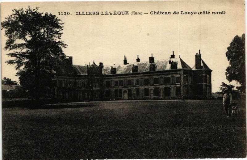 Carte postale ancienne Illiers Lévéque - Chateau de Louye (Coté nord) à Louye