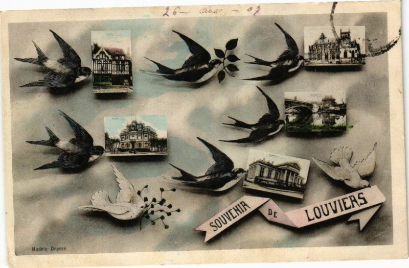 Carte postale ancienne Souvenir de Louviers à Louviers