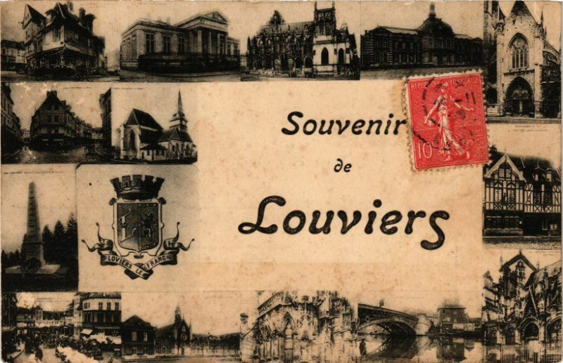 Carte postale ancienne Souvenir de Louviers à Louviers