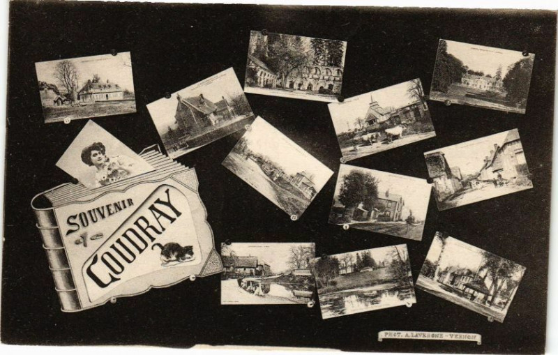 Carte postale ancienne Souvenir et ces Coudray à Coudray