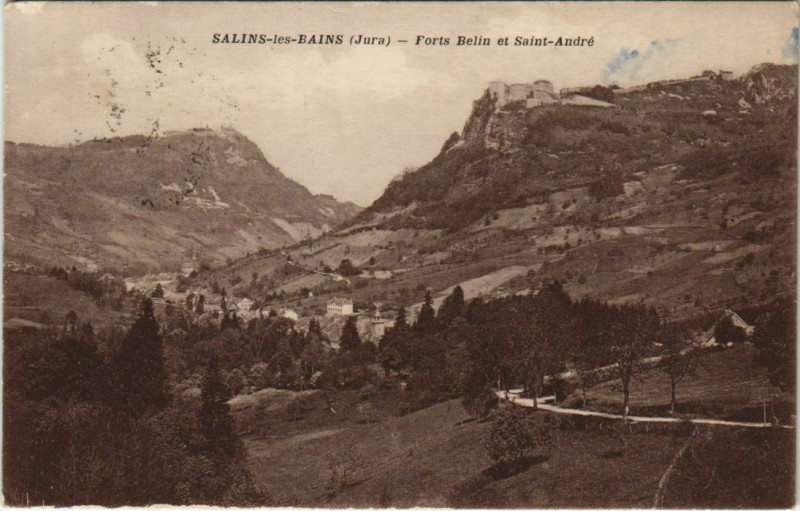 Carte postale ancienne Salins-les-Bains - Forts Belin et Saint-Andre à Salins-les-Bains