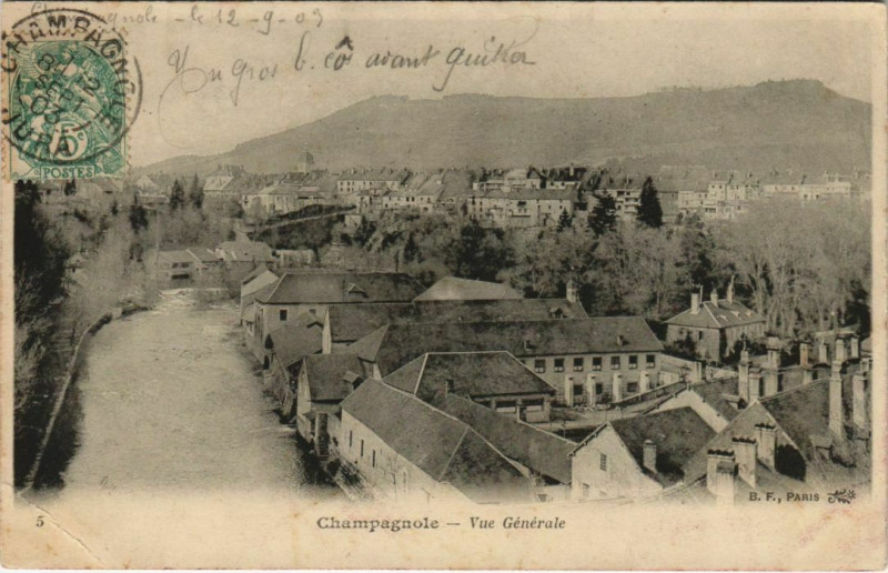 Carte postale ancienne Champagnole Vue générale à Champagnole