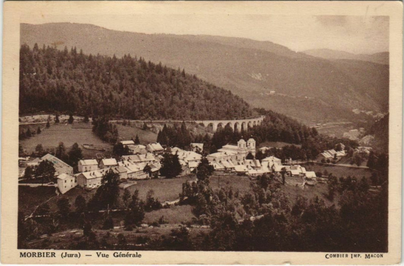 Carte postale ancienne Morbier - Vue générale à Morbier
