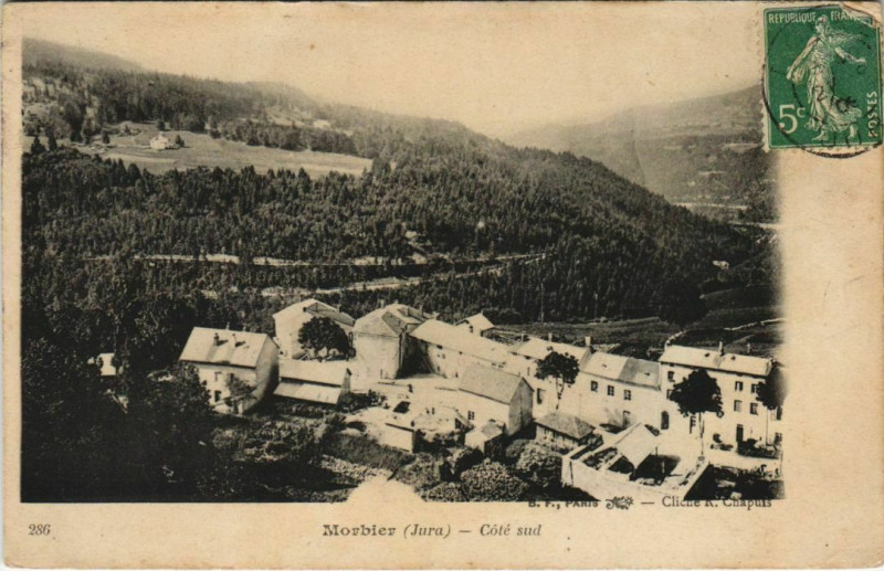 Carte postale ancienne Morbier - Cote sud à Morbier