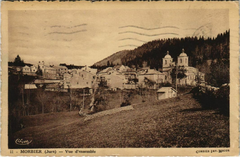 Carte postale ancienne Morbier - Vue d'ensemble à Morbier