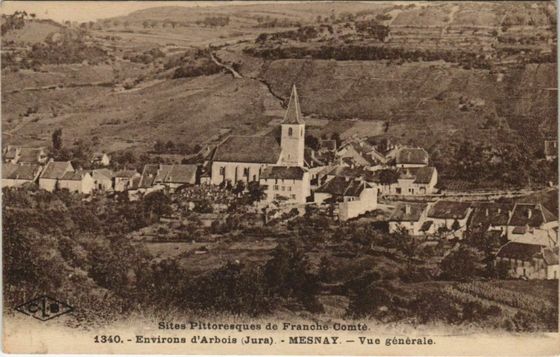 Carte postale ancienne Sites Pittoresques de Franche-Comté Env. d'Arbois Mesnay à Mesnay