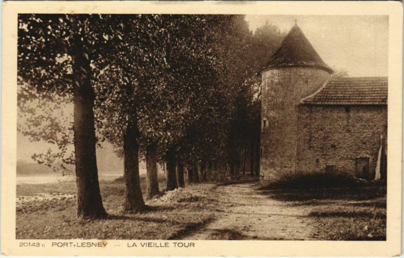 Carte postale ancienne Port Lesney La Vieille Tour à Ney