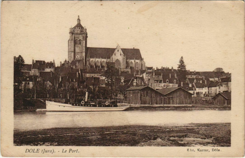 Carte postale ancienne Dole - Le Port à Dole
