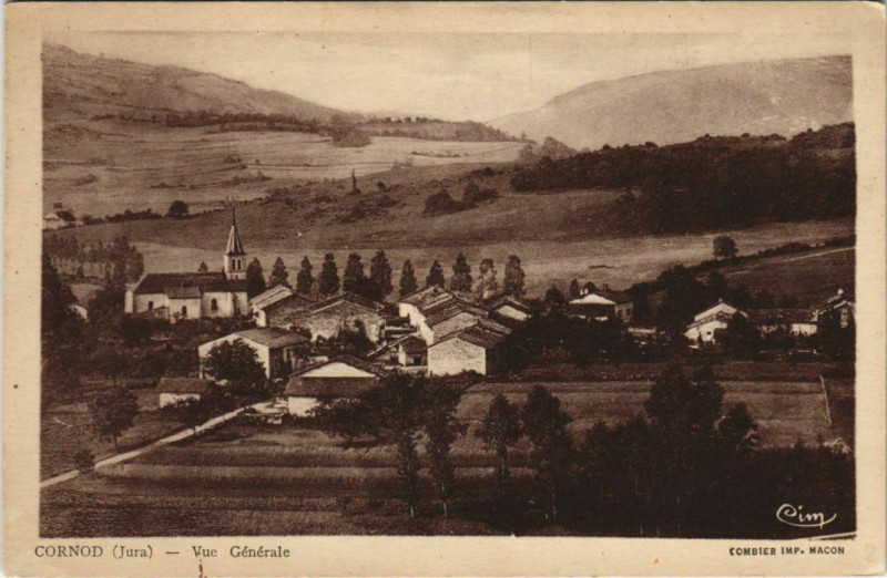 Carte postale ancienne Cornod - Vue générale à Cornod