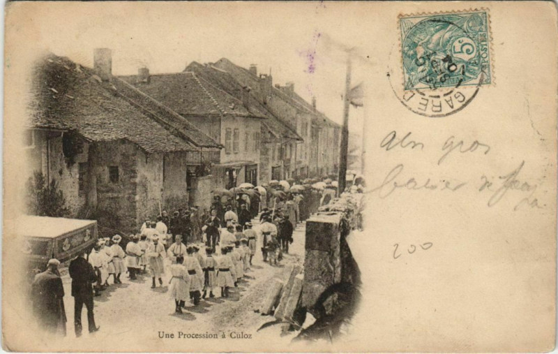 Carte postale ancienne Guloz - Une Procession