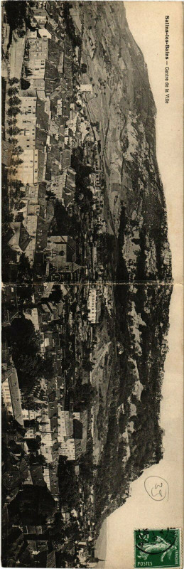 Carte postale ancienne Salins les Balins- Centre de la Ville France-
