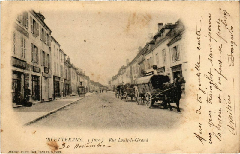 Carte postale ancienne Bletterans- Rue Louis le Grand France- à Bletterans