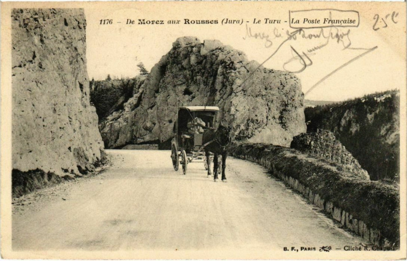 Carte postale ancienne De Morez aux Rousses, Le Turu France-